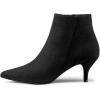 imageAllegra K Womens Pointed Toe Zip Stiletto Kitten Heel Ankle BootiesBlack