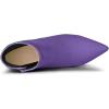 imageAllegra K Womens Pointed Toe Zip Stiletto Kitten Heel Ankle BootiesDeep Purple