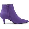 imageAllegra K Womens Pointed Toe Zip Stiletto Kitten Heel Ankle BootiesDeep Purple