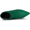 imageAllegra K Womens Pointed Toe Zip Stiletto Kitten Heel Ankle BootiesEmerald Green