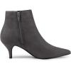 imageAllegra K Womens Pointed Toe Zip Stiletto Kitten Heel Ankle BootiesGreys