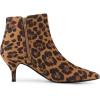 imageAllegra K Womens Pointed Toe Zip Stiletto Kitten Heel Ankle BootiesLeopard