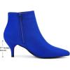 imageAllegra K Womens Pointed Toe Zip Stiletto Kitten Heel Ankle BootiesRoyal Blue