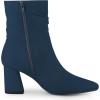 imageAllegra K Womens Pointy Toe Slouched Zipper Chunky Heel Ankle BootsNavy Blue