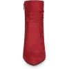 imageAllegra K Womens Pointy Toe Slouched Zipper Chunky Heel Ankle BootsRed