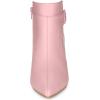 imageAllegra K Womens Pointy Toe Zipper Buckle Decor Kitten Heels Ankle BootsPink