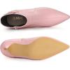 imageAllegra K Womens Pointy Toe Zipper Buckle Decor Kitten Heels Ankle BootsPink