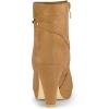 imageAllegra K Womens Round Toe Ankle Mid Heel BootsBrown