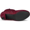 imageAllegra K Womens Round Toe Ankle Mid Heel BootsBurgundy