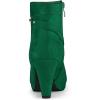 imageAllegra K Womens Round Toe Ankle Mid Heel BootsEmerald Green