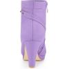 imageAllegra K Womens Round Toe Ankle Mid Heel BootsPurple