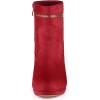 imageAllegra K Womens Round Toe Ankle Mid Heel BootsRed