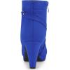 imageAllegra K Womens Round Toe Ankle Mid Heel BootsRoyal Blue