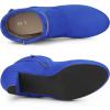 imageAllegra K Womens Round Toe Ankle Mid Heel BootsRoyal Blue
