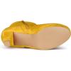 imageAllegra K Womens Round Toe Ankle Mid Heel BootsYellow