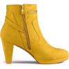 imageAllegra K Womens Round Toe Ankle Mid Heel BootsYellow