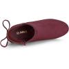 imageAllegra K Womens Round Toe Block Heel Zipper Lace Up Ankle BootsBurgundy