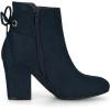 imageAllegra K Womens Round Toe Block Heel Zipper Lace Up Ankle BootsNavy Blue