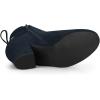 imageAllegra K Womens Round Toe Block Heel Zipper Lace Up Ankle BootsNavy Blue