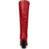 imageAllegra K Womens Round Toe Block Heeled Knee High BootsRed