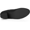 imageAllegra K Womens Round Toe Chunky Heel Ankle BootsBlack