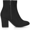 imageAllegra K Womens Round Toe Chunky Heel Ankle BootsBlack