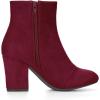 imageAllegra K Womens Round Toe Chunky Heel Ankle BootsBurgundy