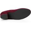 imageAllegra K Womens Round Toe Chunky Heel Ankle BootsBurgundy