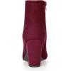 imageAllegra K Womens Round Toe Chunky Heel Ankle BootsBurgundy