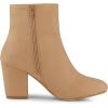 imageAllegra K Womens Round Toe Chunky Heel Ankle BootsCamel