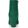 imageAllegra K Womens Round Toe Chunky Heel Ankle BootsEmerald Green