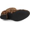imageAllegra K Womens Round Toe Chunky Heel Ankle BootsLeopard