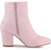 imageAllegra K Womens Round Toe Chunky Heel Ankle BootsPink