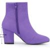 imageAllegra K Womens Round Toe Chunky Heel Ankle BootsPurple