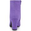 imageAllegra K Womens Round Toe Chunky Heel Ankle BootsPurple