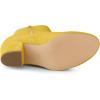 imageAllegra K Womens Round Toe Chunky Heel Ankle BootsYellow