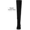 imageAllegra K Womens Round Toe Chunky Heel Over the Knee High BootsBlack