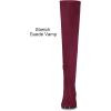imageAllegra K Womens Round Toe Chunky Heel Over the Knee High BootsBurgundy