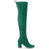 imageAllegra K Womens Round Toe Chunky Heel Over the Knee High BootsGreen