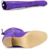 imageAllegra K Womens Round Toe Chunky Heel Over the Knee High BootsPurple