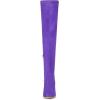 imageAllegra K Womens Round Toe Chunky Heel Over the Knee High BootsPurple