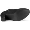 imageAllegra K Womens Round Toe Chunky Heeled Ankle Heel BootsBlack