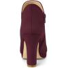 imageAllegra K Womens Round Toe Chunky Heeled Ankle Heel BootsBurgundy