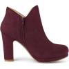 imageAllegra K Womens Round Toe Chunky Heeled Ankle Heel BootsBurgundy