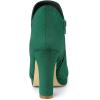 imageAllegra K Womens Round Toe Chunky Heeled Ankle Heel BootsEmerald Green