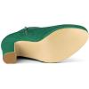 imageAllegra K Womens Round Toe Chunky Heeled Ankle Heel BootsEmerald Green