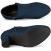 imageAllegra K Womens Round Toe Chunky Heeled Ankle Heel BootsNavy Blue