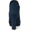 imageAllegra K Womens Round Toe Chunky Heeled Ankle Heel BootsNavy Blue