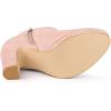 imageAllegra K Womens Round Toe Chunky Heeled Ankle Heel BootsPink