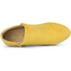 imageAllegra K Womens Round Toe Chunky Heeled Ankle Heel BootsYellow